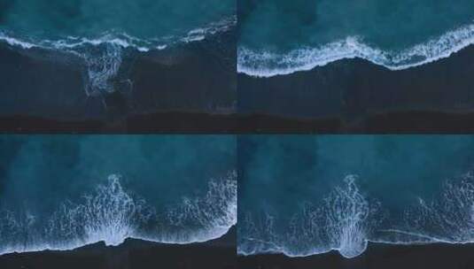 海浪礁石沙滩海高清在线视频素材下载