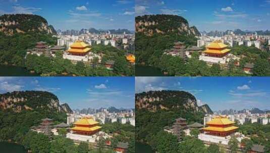 柳州城市航拍柳州文庙宣传片高清在线视频素材下载