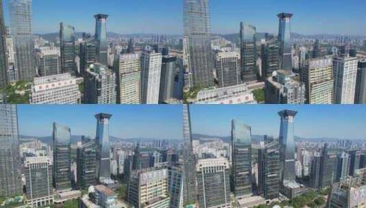 深圳车公庙城市建筑航拍高清在线视频素材下载