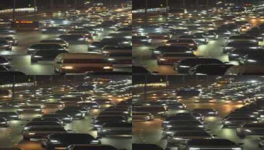 深圳滨海大道夜景繁忙车流高清在线视频素材下载