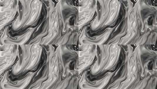 抽象艺术水墨黑白流动高清在线视频素材下载