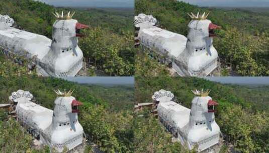 印尼爪哇岛日惹鸡寺航拍建筑风景高清在线视频素材下载