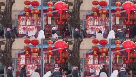 春节张灯结彩实拍高清在线视频素材下载