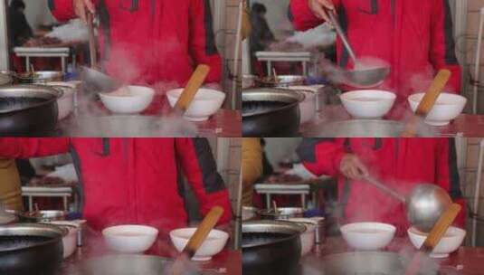 潮汕早餐粿汁高清在线视频素材下载
