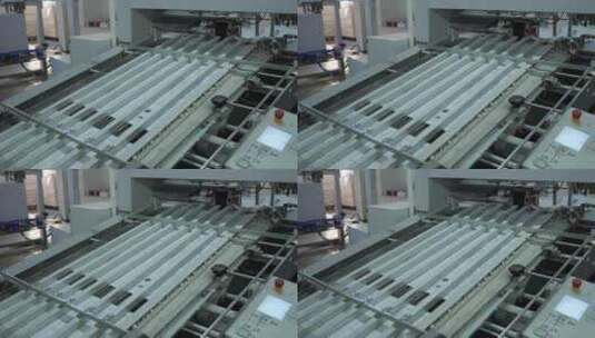 快速运行中的印刷厂机器设备4高清在线视频素材下载