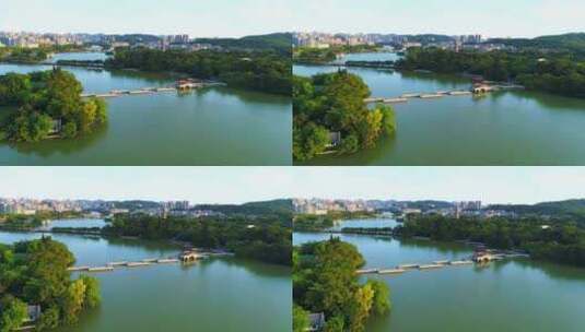 惠州西湖九曲桥高清在线视频素材下载