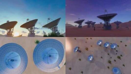 沙漠地面雷达探测站视频高清在线视频素材下载