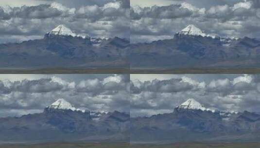 西藏阿里地区冈仁波齐神山雪山高空航拍高清在线视频素材下载