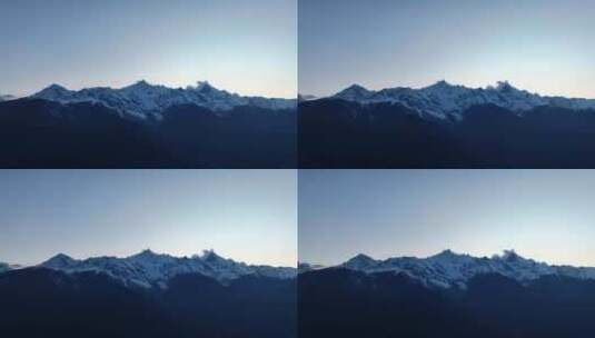 德钦梅里雪山背面航拍高清在线视频素材下载