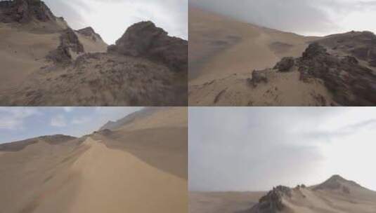 西北沙漠穿越机FPV空镜自然风光高清在线视频素材下载