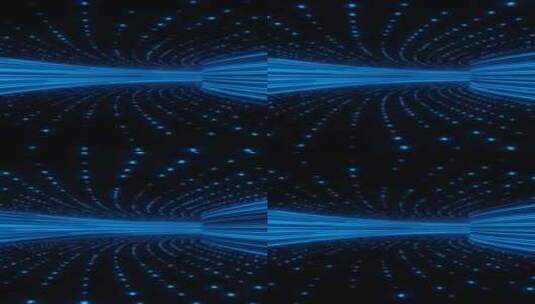 垂直视频蓝色霓虹灯数字隧道走马灯背景高清在线视频素材下载