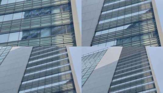 阳光玻璃高楼上摇高清在线视频素材下载
