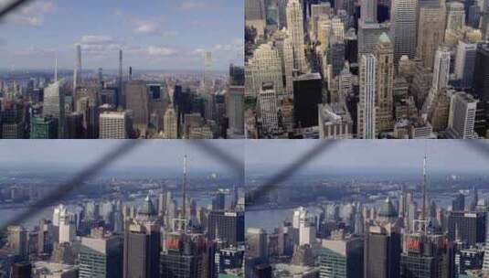 美国纽约 时代广场 曼哈顿 CBD 天际线高清在线视频素材下载
