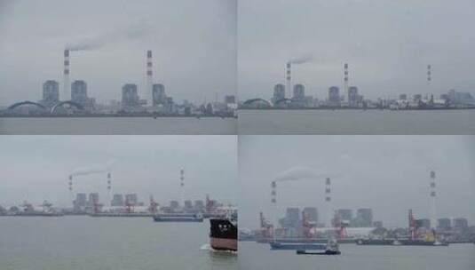 原创S-LOG3上海外高桥发电厂4K1高清在线视频素材下载