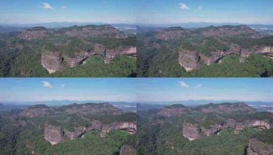 广东丹霞山5A景区丹霞地貌航拍高清在线视频素材下载