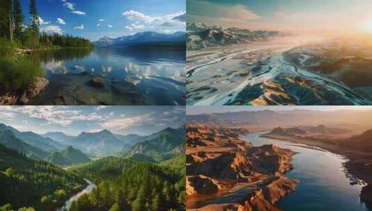 大美新疆自然风光新疆美景高清在线视频素材下载