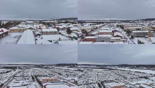 北极村屋顶蘑菇雪高清在线视频素材下载