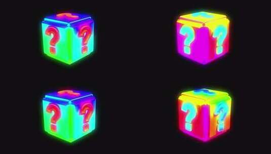 3d问号框背景高清在线视频素材下载