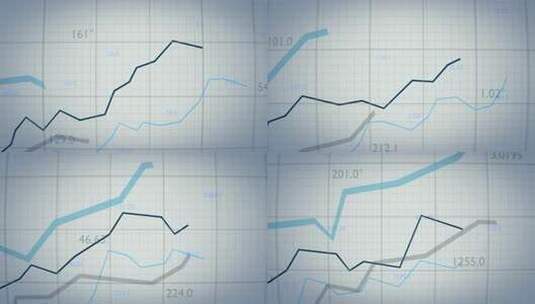 股票统计数据折线箭头上升成长发展_4K高清在线视频素材下载