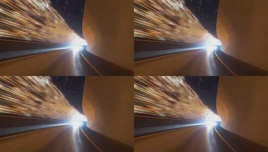 隧道内光线穿梭画面高清在线视频素材下载