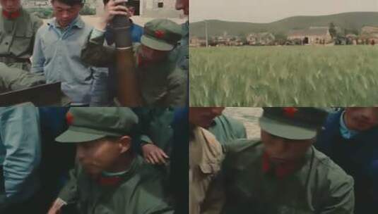 70年代解放军训练民兵 村民军训高清在线视频素材下载