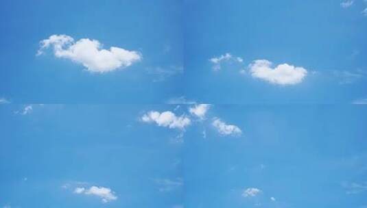 蓝天中的白云特写高清在线视频素材下载