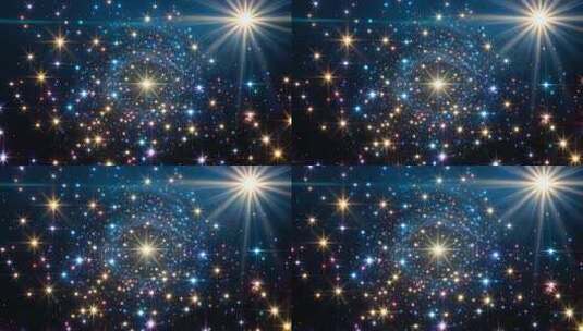 璀璨星光粒子背景素材高清在线视频素材下载
