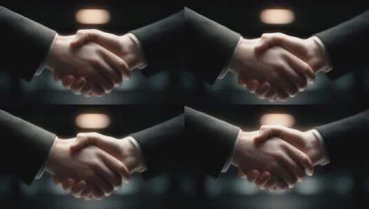 商务合作握手达成共识高清在线视频素材下载