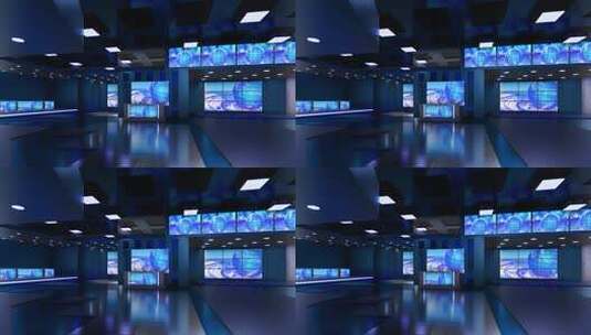 科技感虚拟演播室场景高清在线视频素材下载