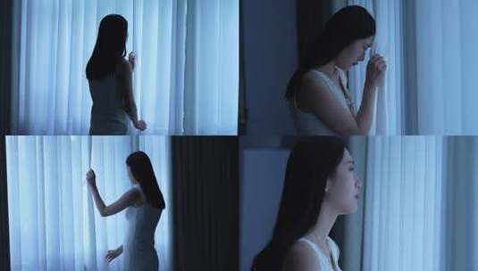 女人伤感背影高清在线视频素材下载