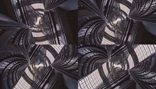 建筑抽象艺术玻璃幕墙幕墙玻璃高清在线视频素材下载