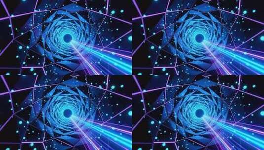 穿梭未来科技光线时空隧道4K高清在线视频素材下载