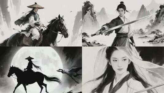 水墨风武侠江湖（合集）高清在线视频素材下载