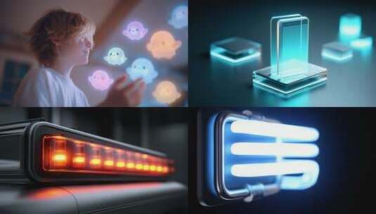 未来感光影设计照明方案高清在线视频素材下载