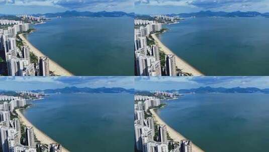 惠州小径湾海滨沙滩航拍0221_D高清在线视频素材下载