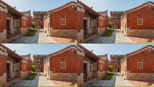 闽南古建筑庭院场景高清在线视频素材下载