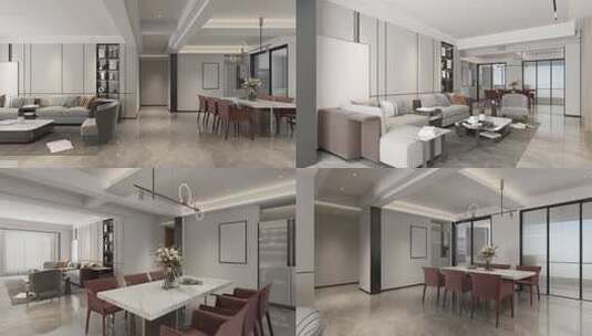 现代家居客餐厅空镜合集高清在线视频素材下载