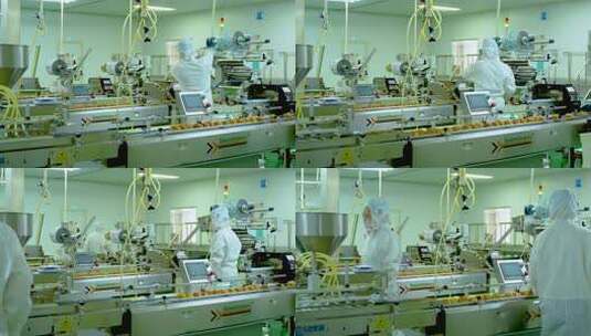 模块化无菌面包生产流水线高清在线视频素材下载