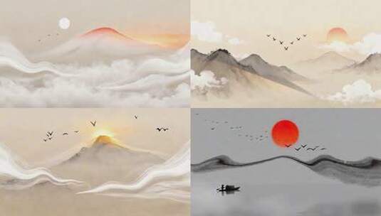 意境古风画面 中国风场景背景高清在线视频素材下载