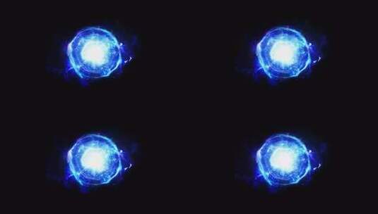 蓝色发光能量球特效素材高清在线视频素材下载