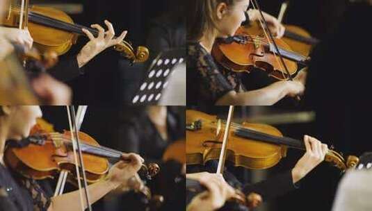 【升格】小提琴手激昂演奏高清在线视频素材下载