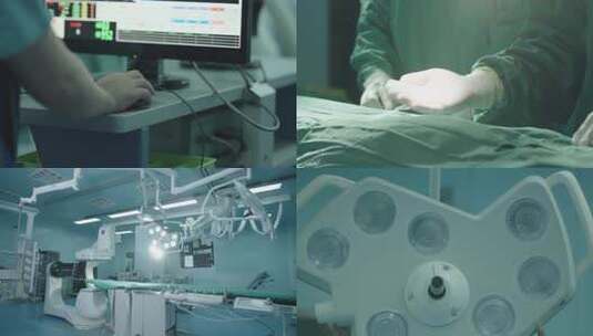 手术室手术灯特写高清在线视频素材下载