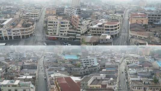 广东省江门市台山市台城历史文化街区航拍高清在线视频素材下载