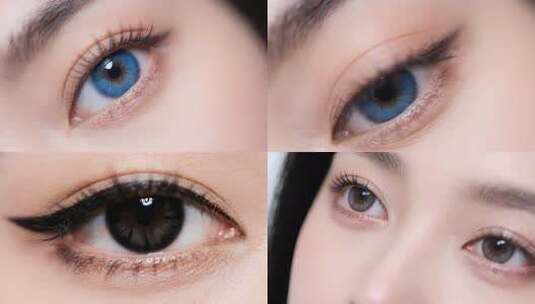 女性眼睛微距特写素材高清在线视频素材下载