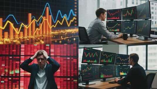 金融经济数据图表素材高清在线视频素材下载