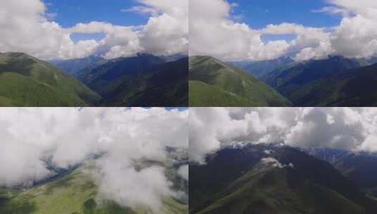 6K-云南横断山脉，白马雪山航拍，国道214高清在线视频素材下载