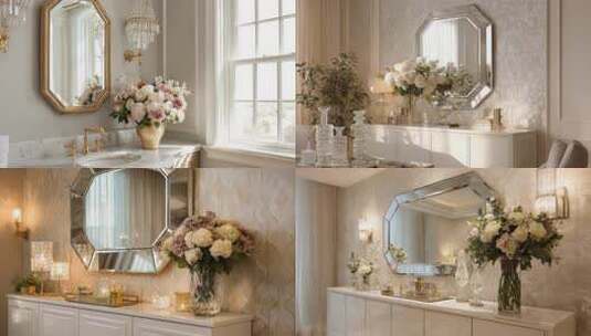 镜子家居装饰高清在线视频素材下载