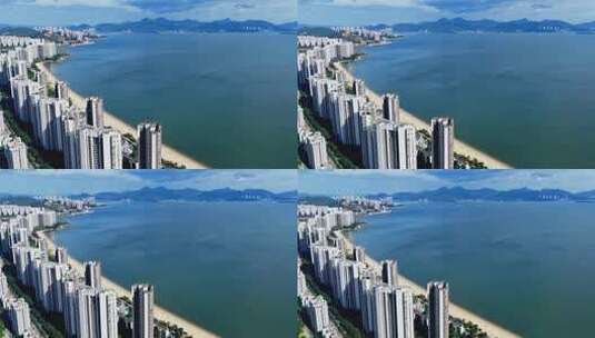 惠州小径湾海滨沙滩航拍0223_D高清在线视频素材下载