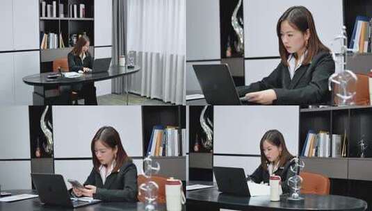 女白领办公司商务办公高清在线视频素材下载