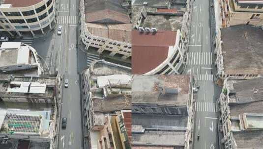 广东省江门市台山市台城历史文化街区航拍高清在线视频素材下载